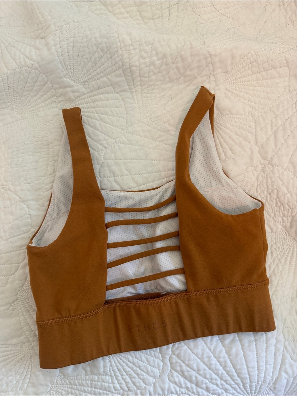 Ethos Rust orange Scoop Neck Athletic Bra